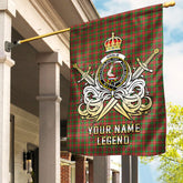 Custom Name Clan Ainslie 2 Tartan Garden Flag with Clan Crest and the Golden Sword of Courageous Legacy KF78